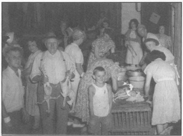 Making chicken corn soup for the annual Festival...(Photo Credit: Chester A. Reed, taken from &quot;A History of Salisbury Township&quot; by Joan Lorenz)